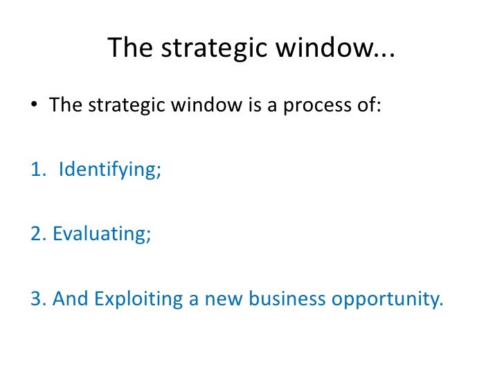 Chapter 21 the strategic window