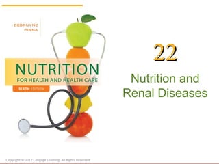 Nutrition and
Renal Diseases
2222
Copyright © 2017 Cengage Learning. All Rights Reserved.
 