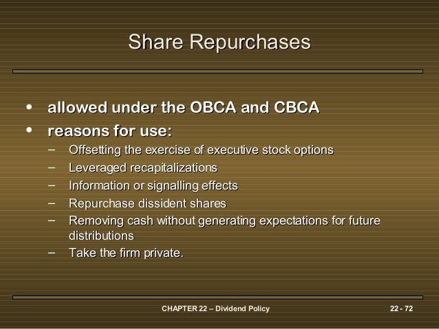 Share repurchases and the dilutive effect of stock options
