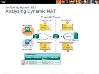 Presentation_ID 28© 2008 Cisco Systems, Inc. All rights reserved. Cisco Confidential
Configuring Dynamic NAT
Analyzing Dynamic NAT
 