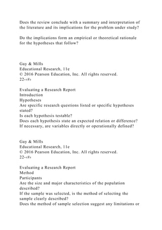 Introduction Rationalesurvey Report Example Chapter 22 Evaluating a Research ReportEducational Research.docx