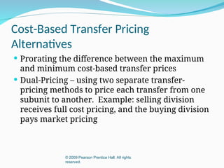 Transfer Pricing Methods With Examples Management-Control Systems, Transfer Pricing, and Multinational ...