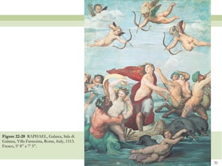 Figure 22-20  RAPHAEL, Galatea, Sala di Galatea, Villa Farnesina, Rome, Italy, 1513. Fresco, 9’ 8” x 7’ 5”.  