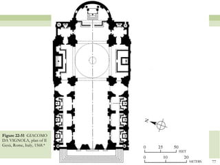 Figure 22-51  GIACOMO DA VIGNOLA, plan of Il Gesù, Rome, Italy, 1568.* 