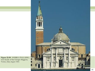 Figure 22-58  ANDREA PALLADIO, west facade of San Giorgio Maggiore, Venice, Italy, begun 1565. 
