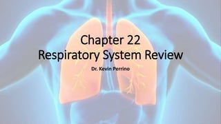 Chapter 22
Respiratory System Review
Dr. Kevin Perrino
 