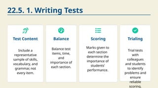 Chapter 22 Testing and Evaluation in English Language Teaching | PPTX