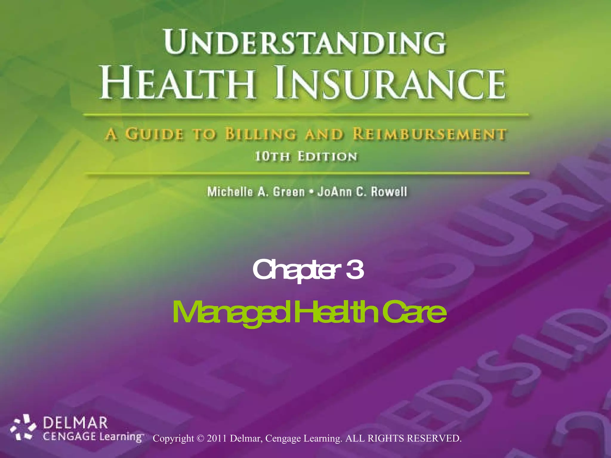 Managed Health Care Chapter 3 
