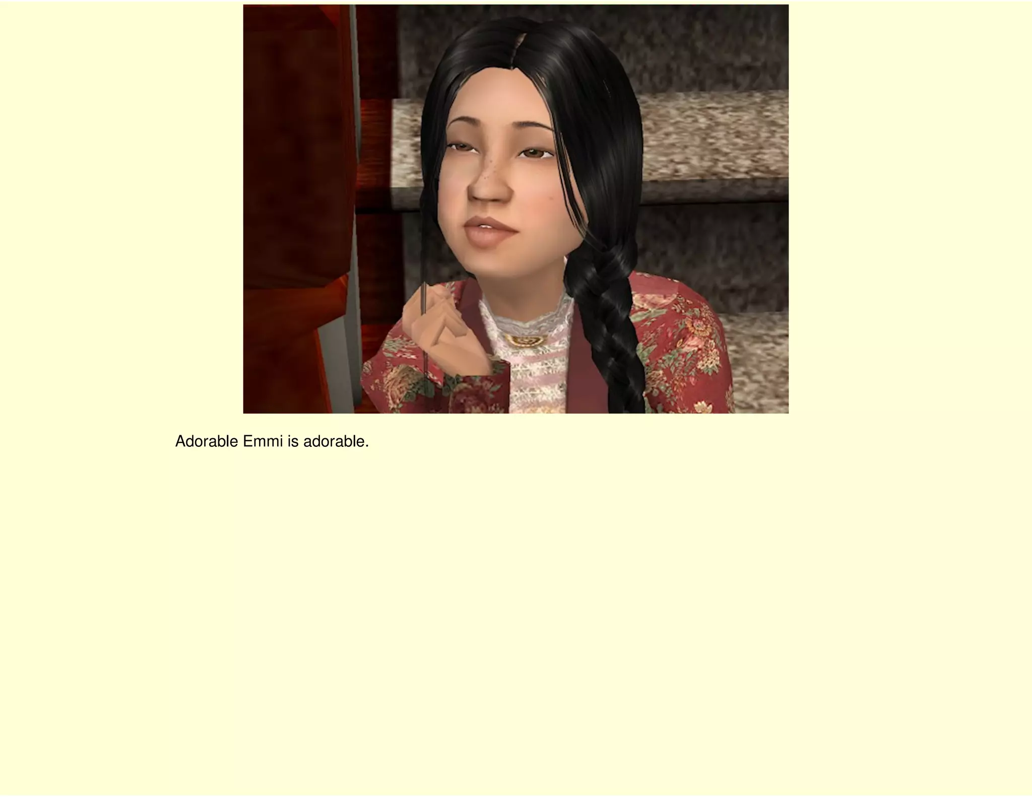 Adorable Emmi is adorable.
 