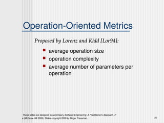 Product Metrics in the course on Software Engineering | PDF
