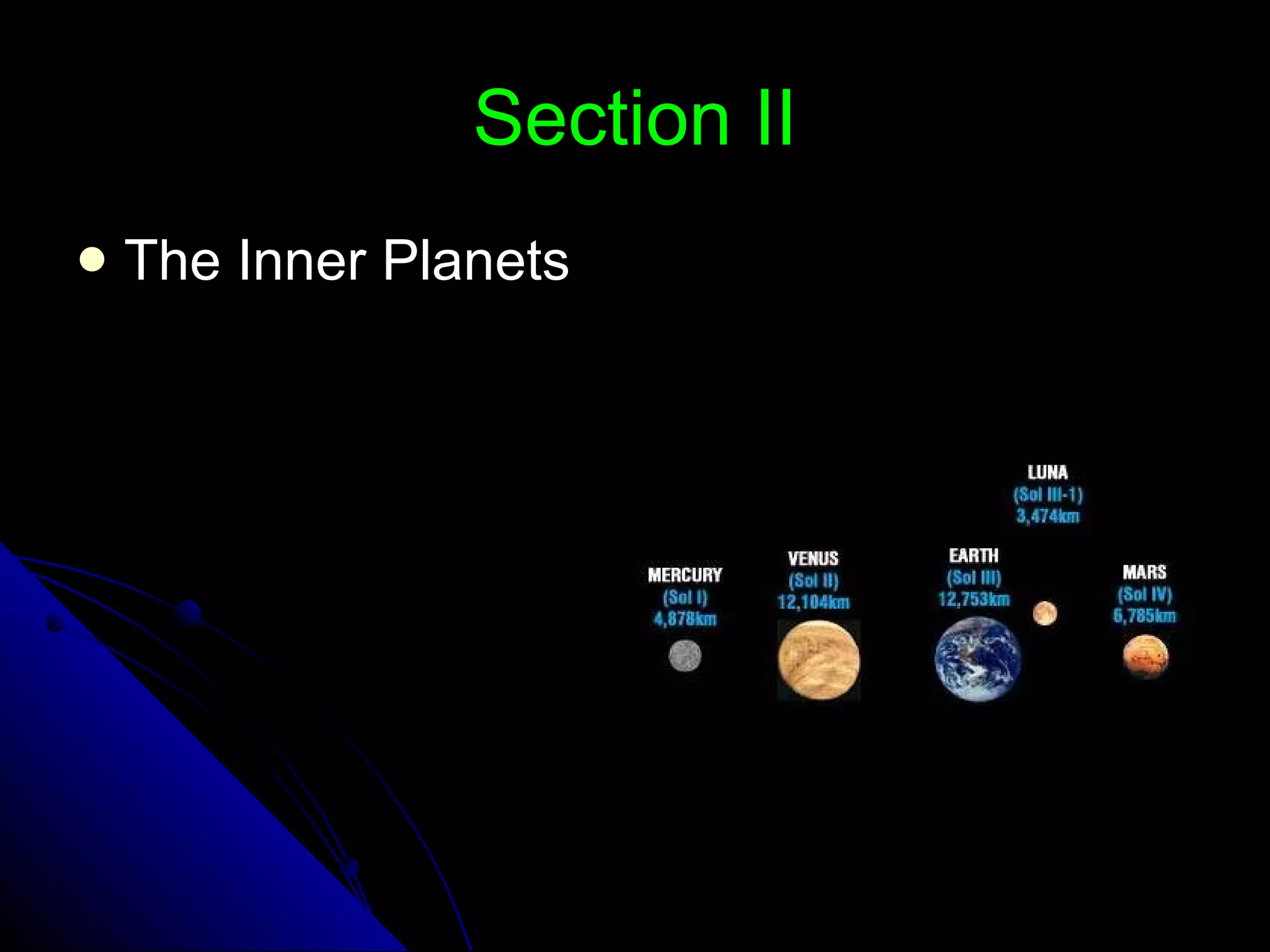Section II The Inner Planets 