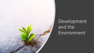 Development
and the
Environment
 
