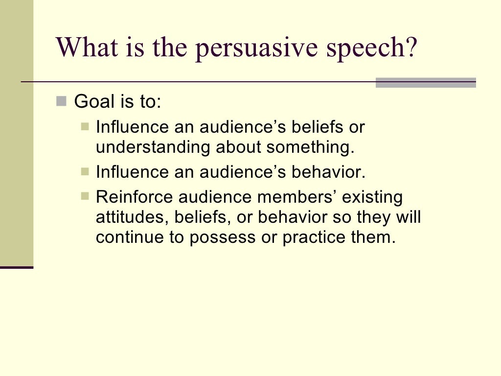 the persuasive speech quizlet