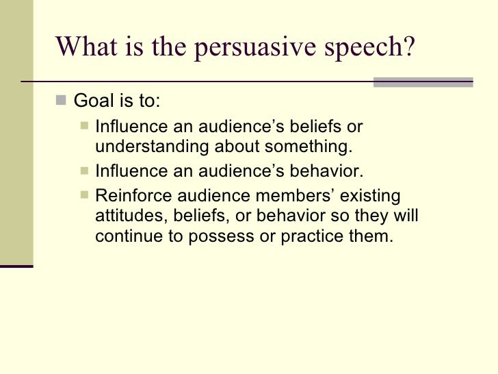 Chapter 24 The Persuasive Speech