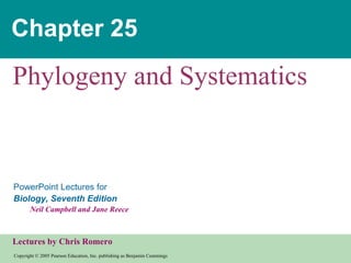 Chapter 25 Phylogeny and Systematics 