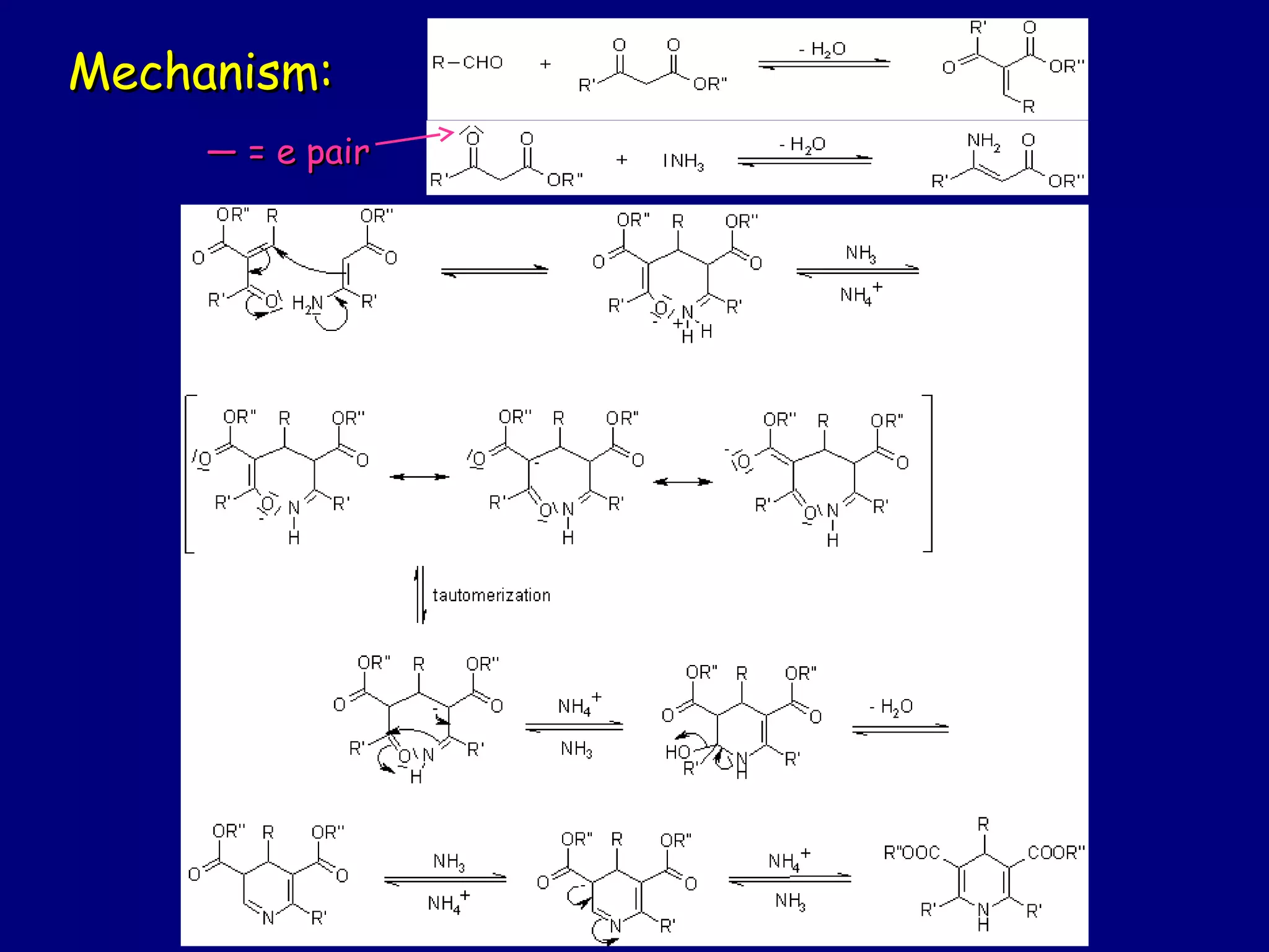 Mechanism:Mechanism:
―― = e pair= e pair
 