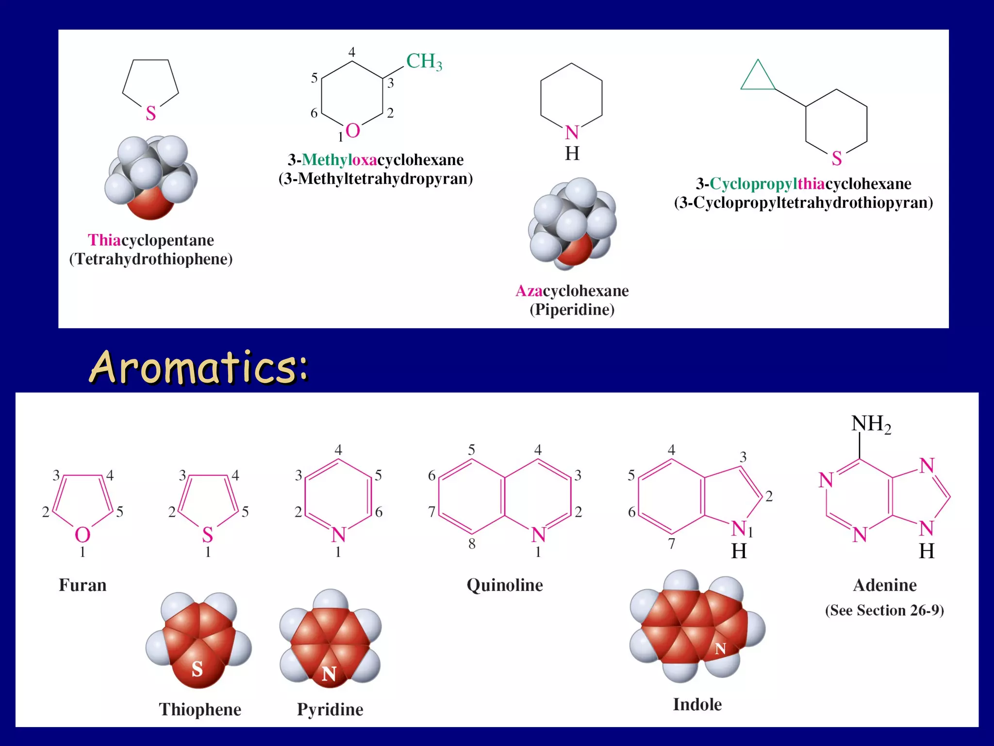 Aromatics:Aromatics:
 