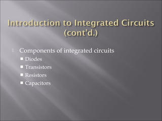 integrated circuits | PPT