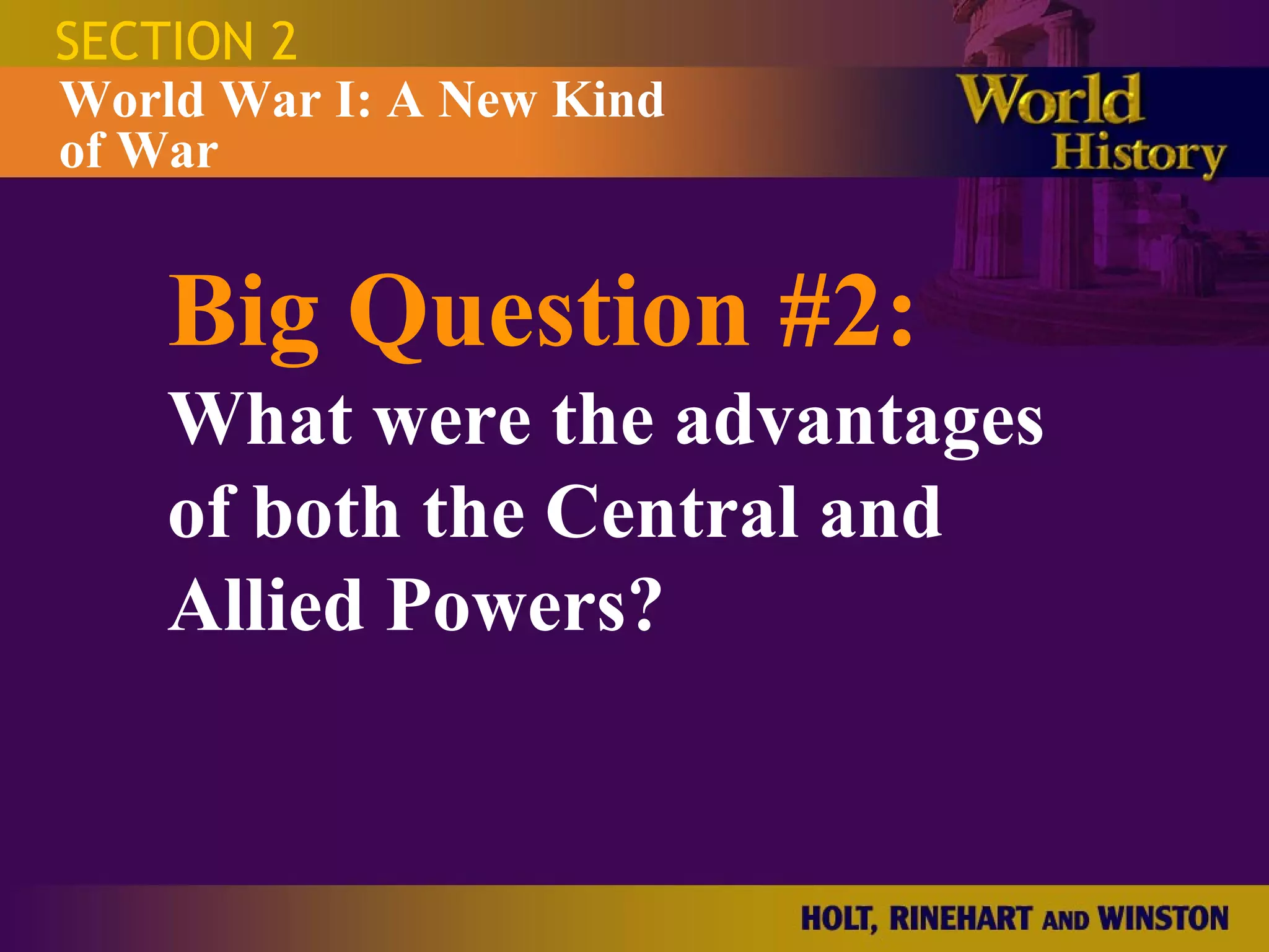 World War 1 - Chapter 27 Slides