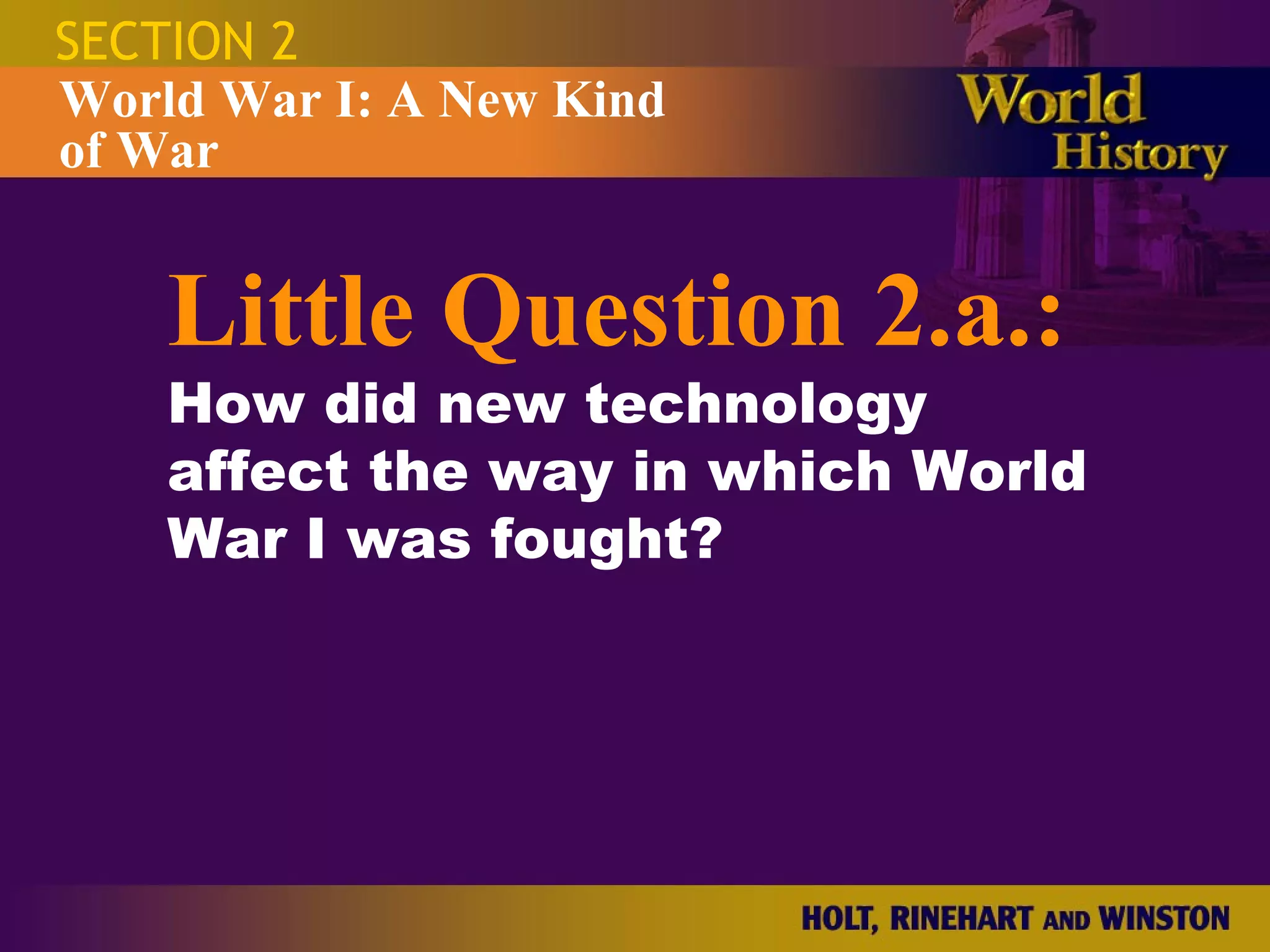 World War 1 - Chapter 27 Slides