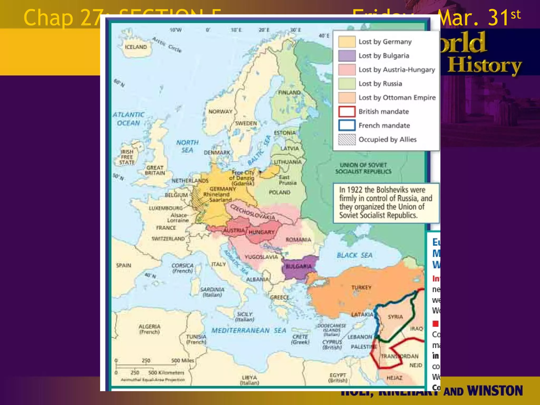World War 1 - Chapter 27 Slides