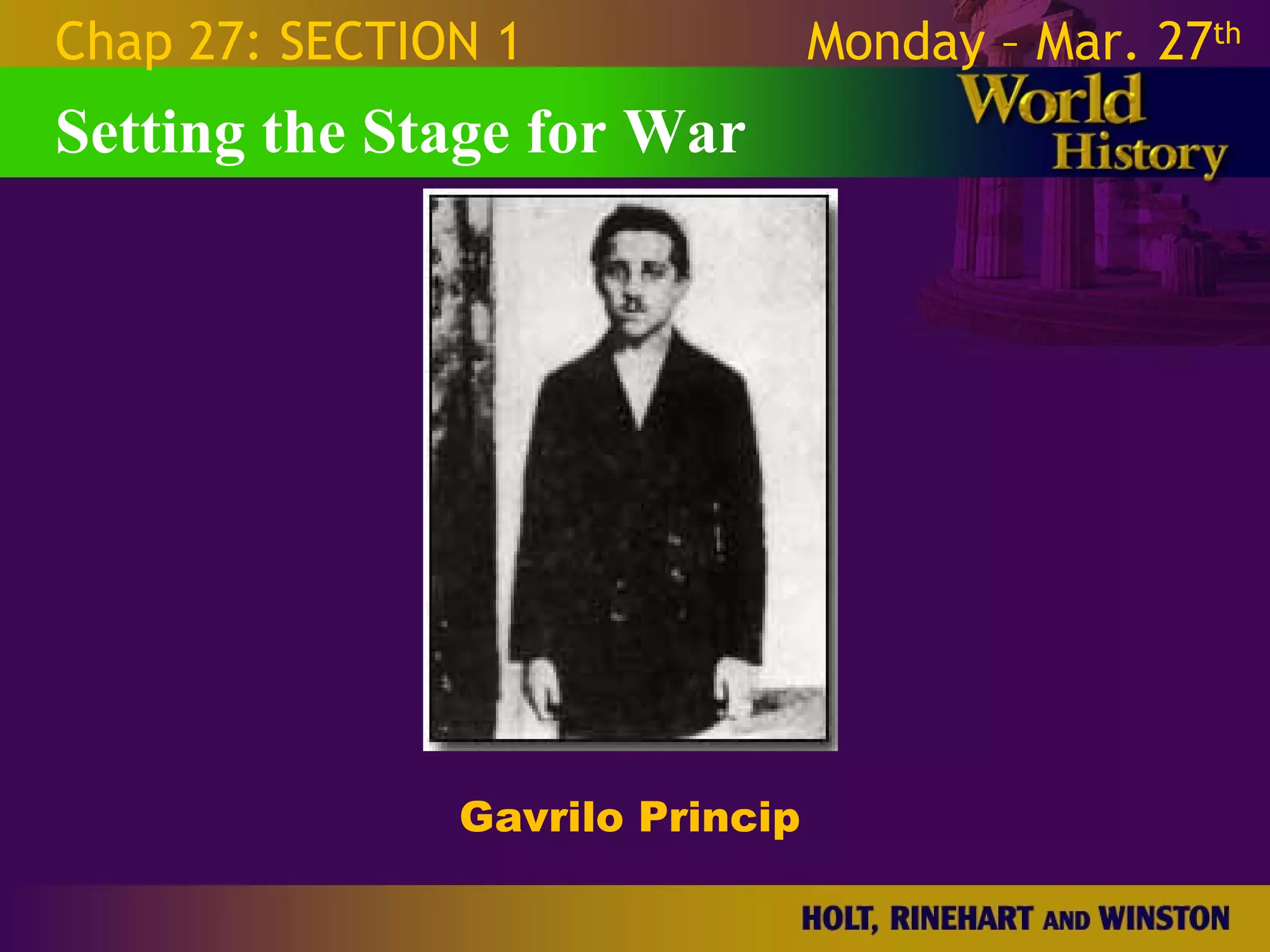 World War 1 - Chapter 27 Slides