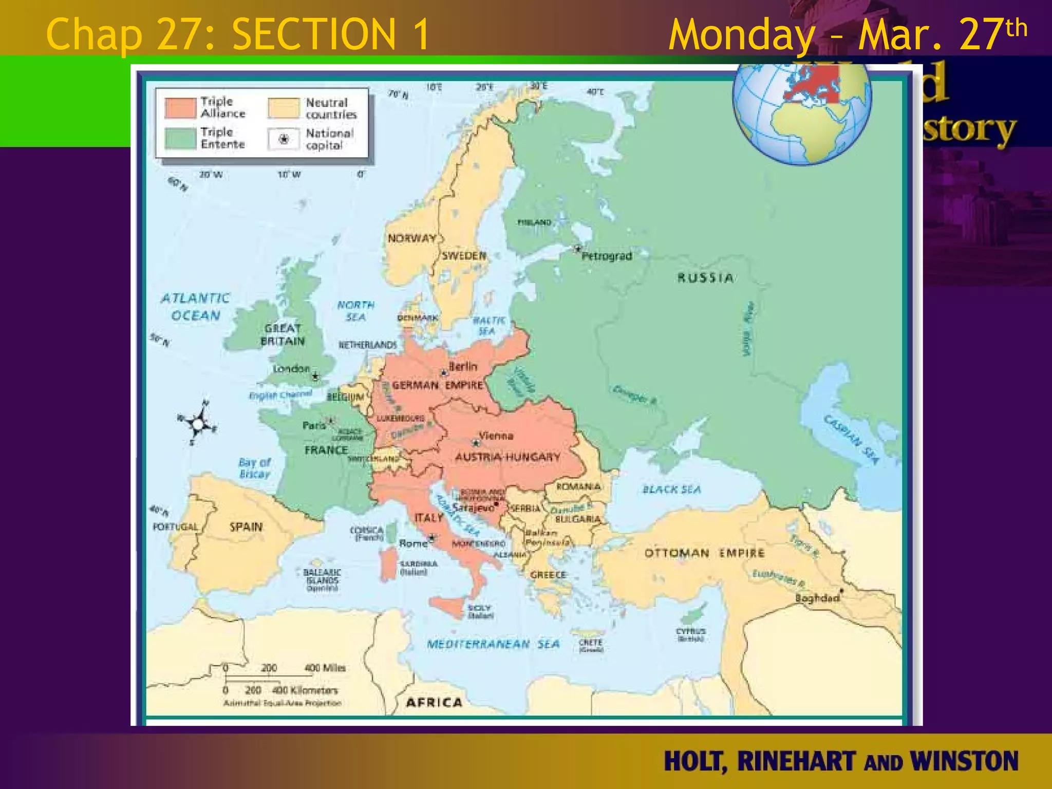 World War 1 - Chapter 27 Slides