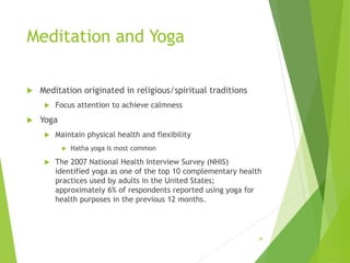 Chapter 28 Complementary and Alternative Medicine | PPTX