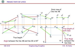 Projection of Lines