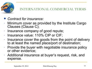 Chapter 2 and 3 contracts and incoterms | PPT