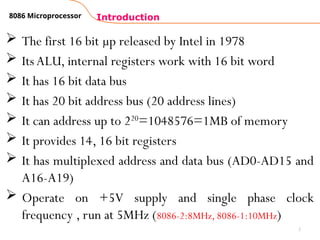 Chapter 2 and 3 8086,8088 architecture and HW specification.pptx