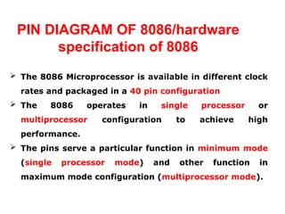 Chapter 2 and 3 8086,8088 architecture and HW specification.pptx