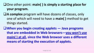 An Overview Of Java | Object Oriented Programming | PDF