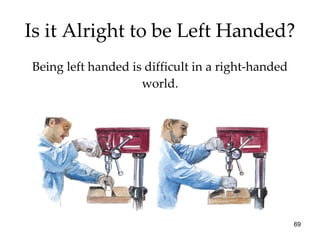 Is it Alright to be Left Handed? Being left handed is difficult in a right-handed world. 