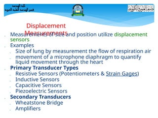 Displacement Type Instruments Biomedical Instrumentation II: Basic Sensors and Displacement ...