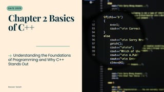 Chapter 2 Basics of C++.pdf university presentation | PDF