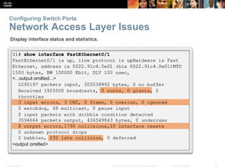 Presentation_ID 18© 2008 Cisco Systems, Inc. All rights reserved. Cisco Confidential
Configuring Switch Ports
Network Acce...