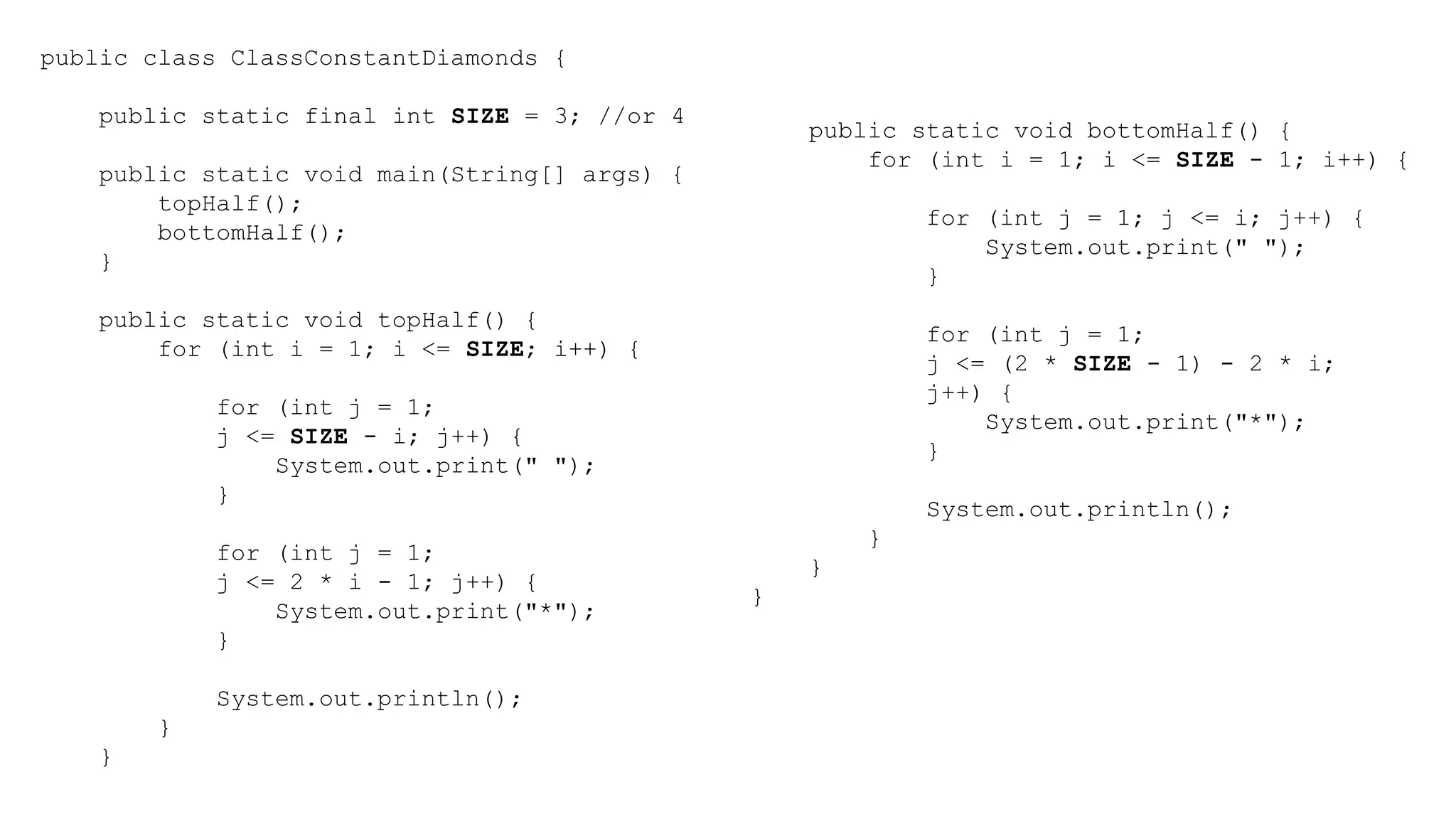 Nested For Loops and Class Constants in Java | PPTX