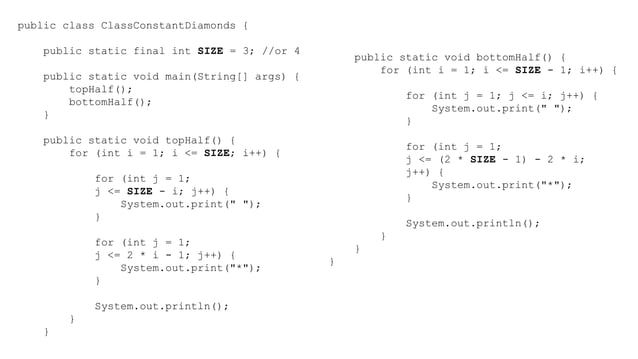Nested For Loops and Class Constants in Java | PPTX