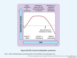 Figure 02.F02: General adaptation syndrome.
Story, L. (2012). Pathophysiology: A practical appraoch. Jones & Bartlett Learning: Burlington, MA.
47
 