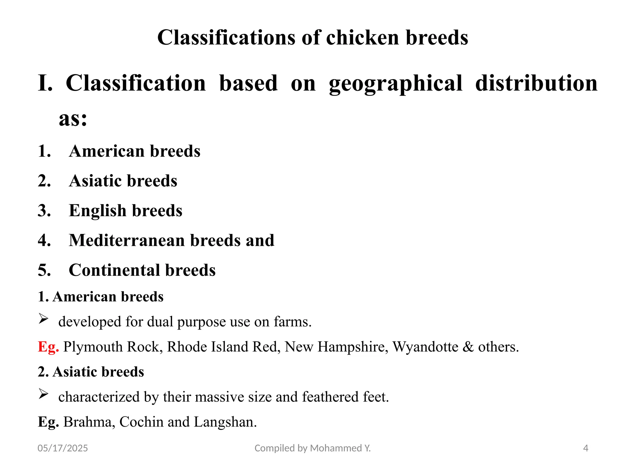 Chicken Classification Chapter 2: Chickens breeding and growth.pptx