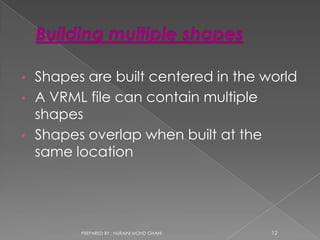 VISUAL REALITY AND VRML [Chapter 2 - BUILDING PRIMITIVE SHAPES] | PPTX