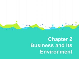 Chapter 2
Business and Its
Environment
 