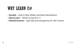 Chapter_2_C# introduction to C# 2024/2025.pptx