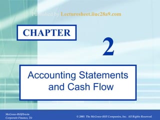 2- CHAPTER 2 Accounting Statements and Cash Flow Published by  Lecturesheet.iiuc28a9.com 