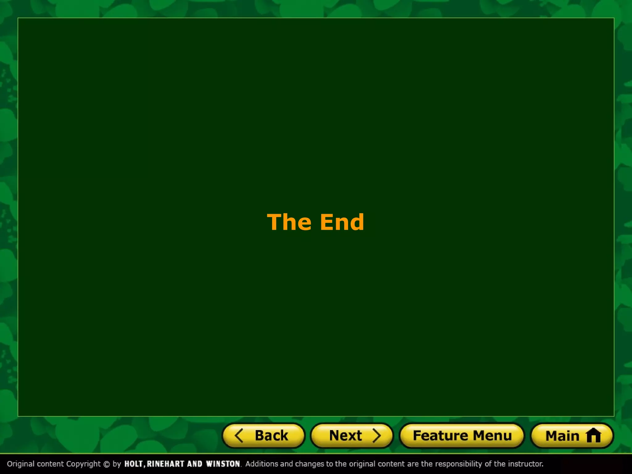 The End 
