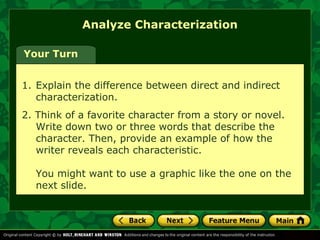 Chapter 2 characterization powernotes | PPT