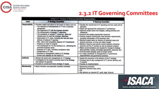 2.3.2 IT Governing Committees
 