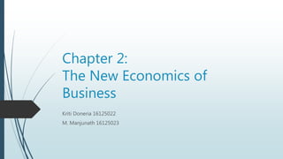 Chapter 2:
The New Economics of
Business
Kriti Doneria 16125022
M. Manjunath 16125023
 