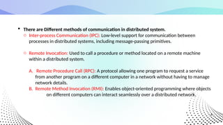 Comprehensive Overview of Communication in Distributed Systems ...